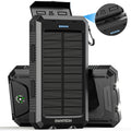 20,000mAh Portable Solar Power Bank for Mobile Devices with Dual 5V USB Ports and Dual LED Flashlights